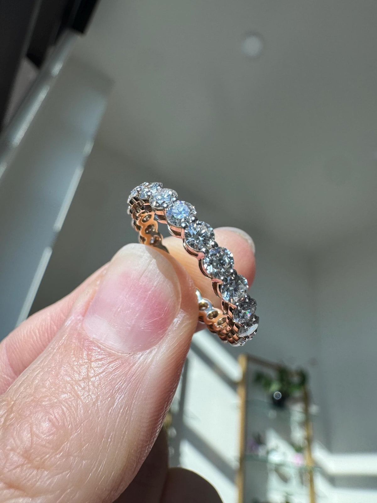 14k Yellow Gold 2.19ct Natural Diamond Eternity Band