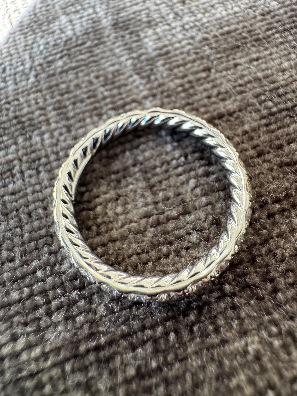 David Yurman DY Eden Platinum 1.12 CTW Diamond Eternity Band Ring