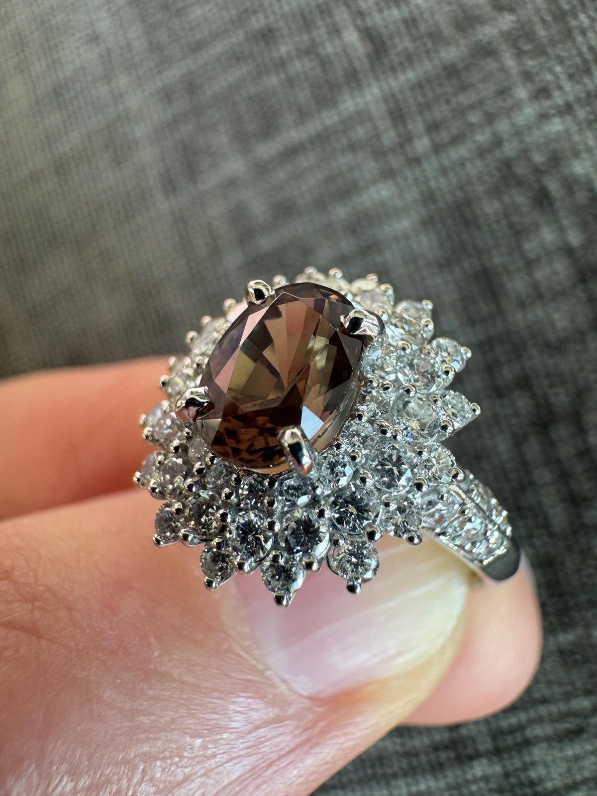 Color Changing Natural 1.50 Carat Alexandrite & Diamond Platinum Ring