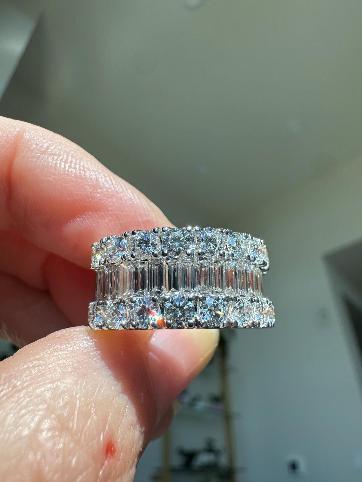 18K White Gold 3.25 CTW Diamond Band